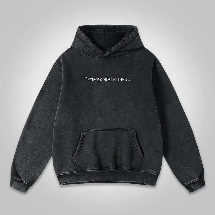 Forgive Them Father™ Acid Wash Anime Hoodie™