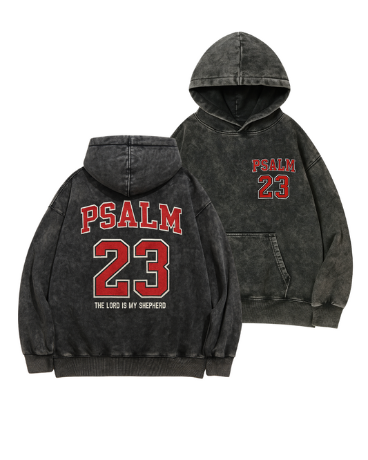Psalm 23 Acid Wash Hoodie